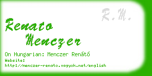 renato menczer business card