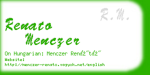 renato menczer business card